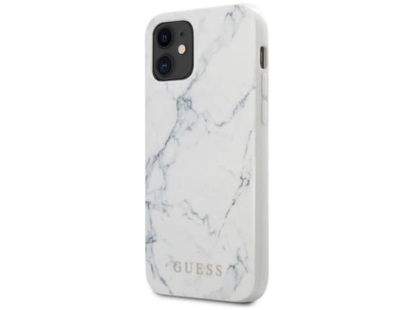 Guess Marble-deksel til iPhone 12 mini 5,4" - hvit