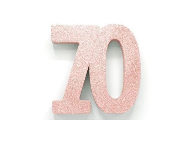 Rose gold borddekoration 70