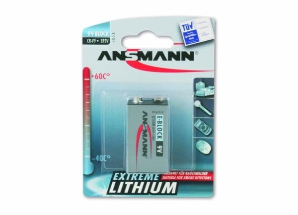 ANSMANN Extreme Lithium 9-V-Block - Batteri 9V - Li