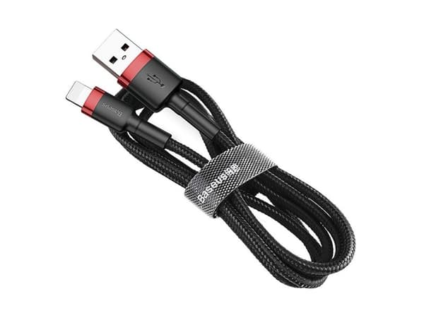 Baseus 6953156283336, 1 m, USB C, Svart, Röd