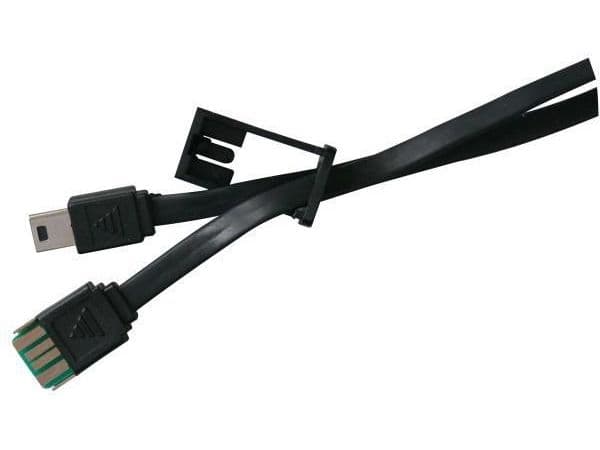 Logo USB-A - microUSB-kaapeli 0,3 m musta (33628)