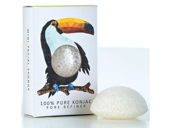 The Konjac Rainforest Toucan Pure Mini Face Puff