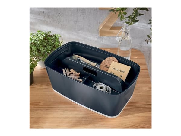 Leitz MyBox Cosy - Oppbevaringsskuff - 3 rom - small - fløyelsgrå