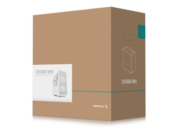 DeepCool CH360, PC, White, micro ATX, Mini-ITX, ABS, SPCC, Several, Cabinet tabs