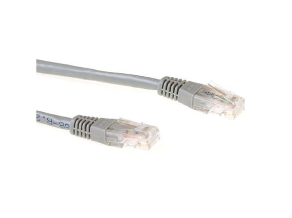 Grå 25 meter U/UTP CAT6 patchkabel med RJ45-plugg