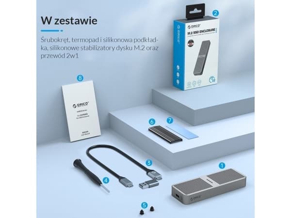 Orico M.2 aluminium 20 Gbps
