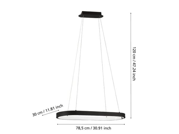 EGLO Codriales, Sort, Hvit, Sort, Hvit, Plast, Stål, Sort, LED, 27 W