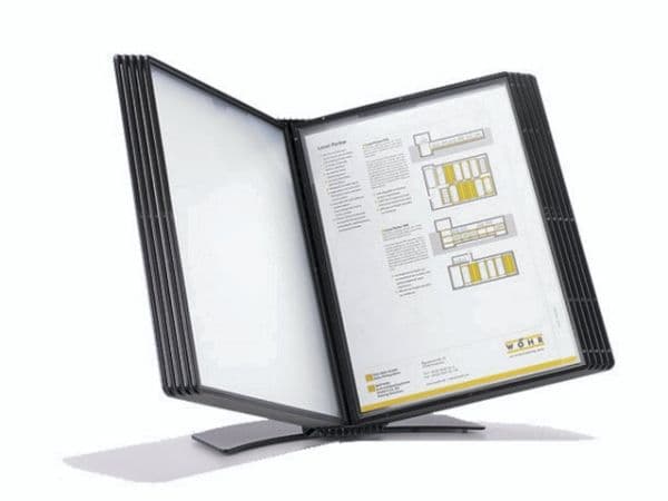 Registersystem, BNT A5 Easymount t/10 lommer bord, sort