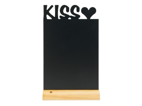 Securit® silhouet KISS bordskilt sort
