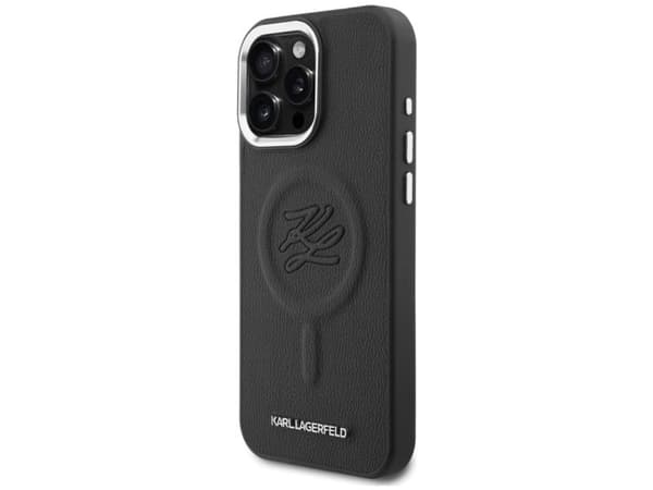 Karl Lagerfeld Embossed Ring Initials MagSafe Case for Samsung Galaxy S26 - Black