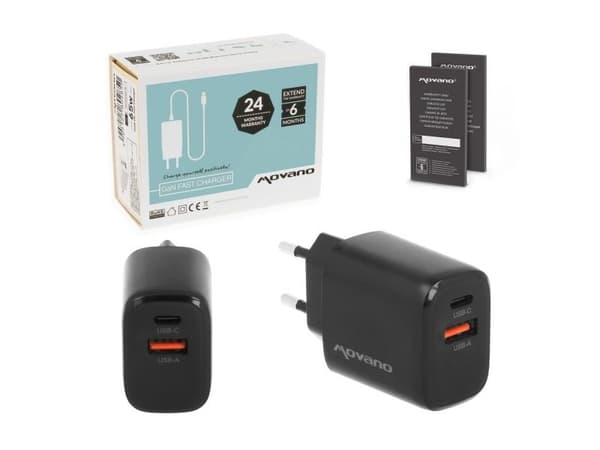 Charger GaN 20W black
