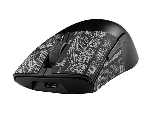 ASUS ROG Keris Wireless AimPoint, Oikeakätinen, Optinen, RF Wireless + Bluetooth + USB Type-C, 36000 DPI, Musta