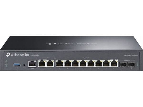 TP-Link Omada ER7412-M2, Ethernet WAN, 2.5 Gigabit Ethernet, Gigabit Ethernet, Sort