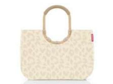 Reisenthel loopshopper L, Beige, Polyesteri, Mulepose, Mønster, 25 L, 460 mm