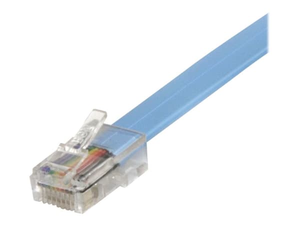 StarTech.com Cisco Console Rollover Cable - RJ45 Ethernet - Network cable - RJ-45 (M) to RJ-45 (M) - 6 ft - molded, flat - blue - ROLLOVERMM6 - Nät...