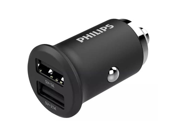 Philips USB lader til cigarstik 2 x USB-A 15W