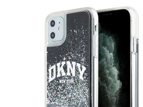 DKNY Liquid Glitter Big Logo case for iPhone 11 / Xr - black