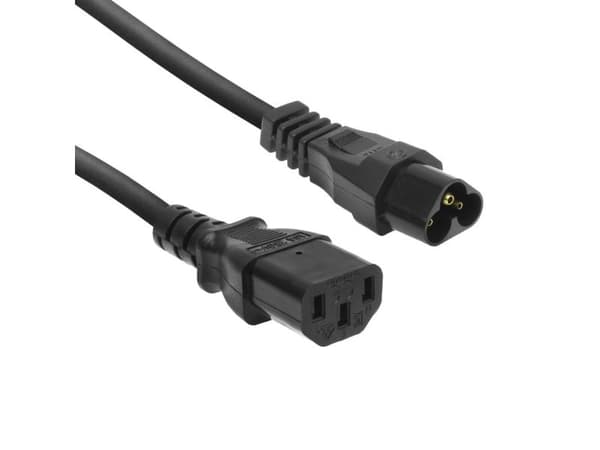 ACT strömkabel C6 - C13 svart 0,2 m (AK5247)