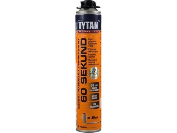 Titanium TITANIUM UNIVERSAL FOAM ADHESIVE PISTOL 60 SECONDS 750ML