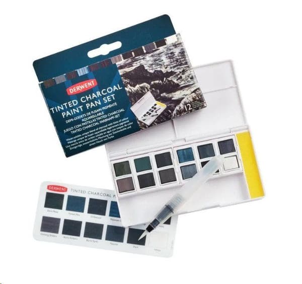 Derwent Tinted Charcoal Paint Pan-set