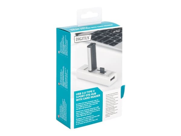 DIGITUS DA-70243 - Hub - 3 x USB 2.0 - stasjonær