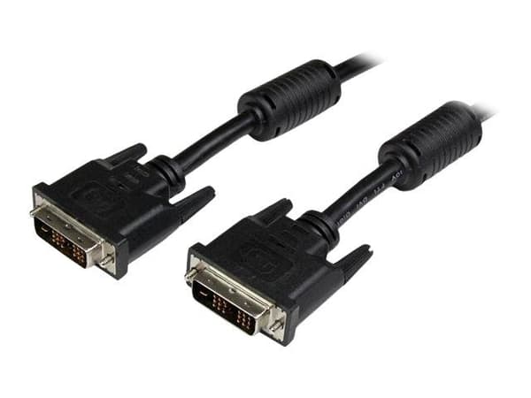 StarTech.com 5m DVI-D Single Link Cable - M/M - DVI-kaapeli - enkeltlink - DVI-D (han) til DVI-D (han) - 5 m - formet, tommelskruer - sort
