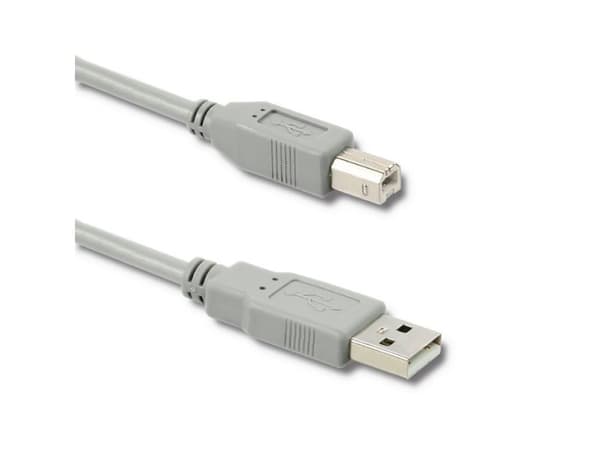 Qoltec - USB-kabel - USB (hane) till USB typ B (hane) - USB 2.0 - 5 m - grå
