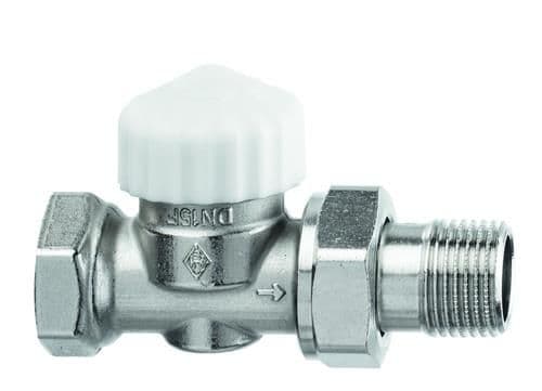 TA Calypso Exact 3/8" rak radiatorventil för två-rörssystem - normal med hög temperator-kylning