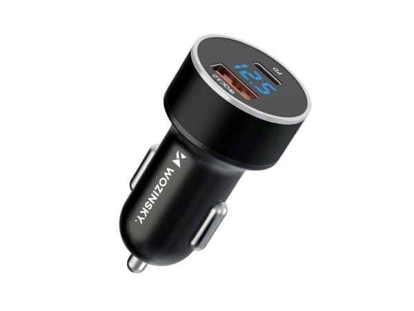 Wozinsky bil-lader USB-C USB-A 36W - svart