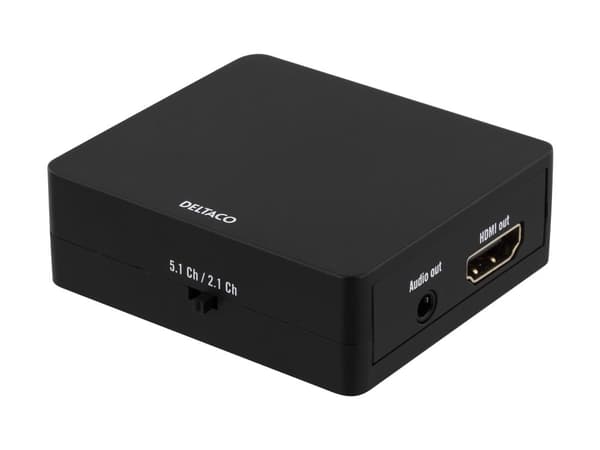 DELTACO HDMI-7038 - HDMI-lydsignalutskiller - svart