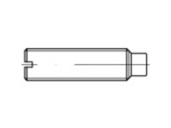 TOOLCRAFT stift-/pinolskruv M6 20 mm stål 100 st