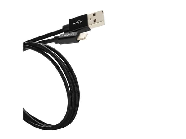 Canyon MFI-3, 0,96 m, Lightning, USB A, Hanstik, Hanstik, Sort