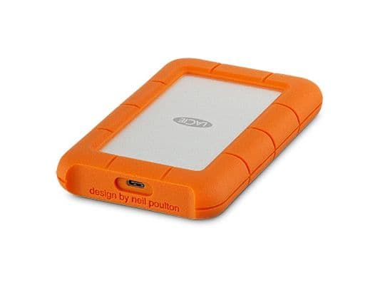 LaCie Rugged USB-C - Hårddisk - 4 TB - extern (bärbar) - USB 3.1 Gen 1 (USB-C stikforbindelse) - orange