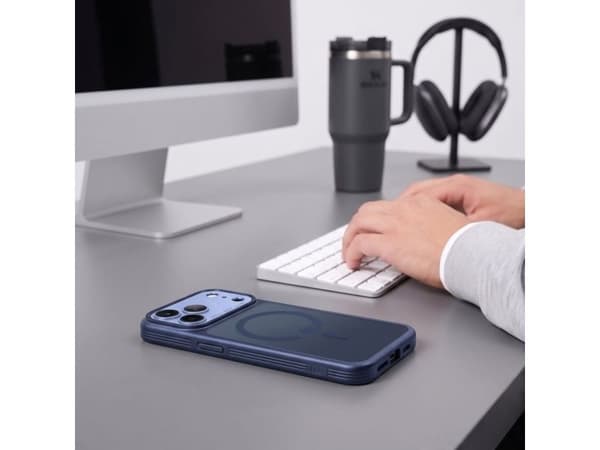 Tech-Protect MagPrime MagSafe CC Case for iPhone 18 Pro / 17 Pro - Matte Navy Blue