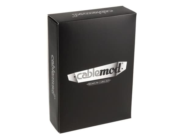 CableMod Classic ModMesh RT-Series - Strømkabelsett - hvit, rød