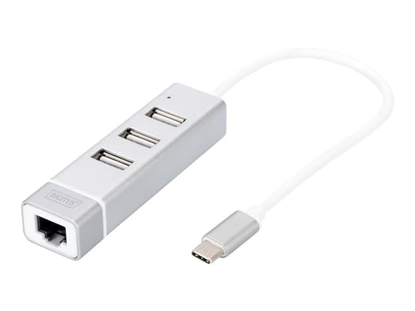 DIGITUS DA-70253 - USB-C dokkestasjon - 100Mb LAN