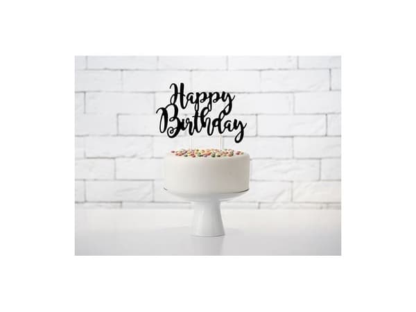 Happy Birthday kagepynt, sort