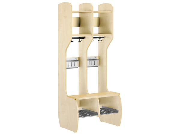 Garderobe Måns hel 3 pladser, birk