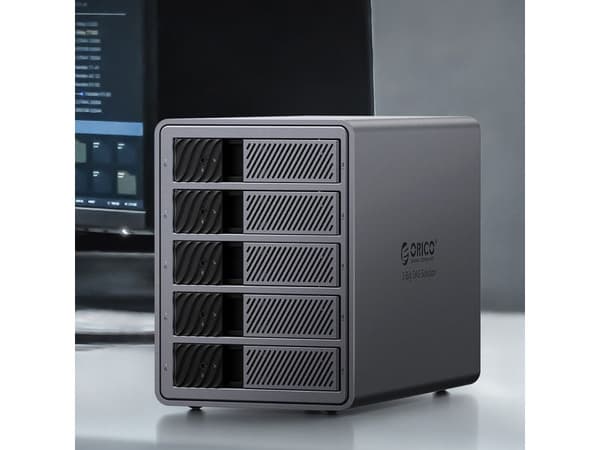 Diskkapsling Orico Thunderbolt 3 för 5 diskar 2,5"/3,5" SATA HDD/SSD - grå