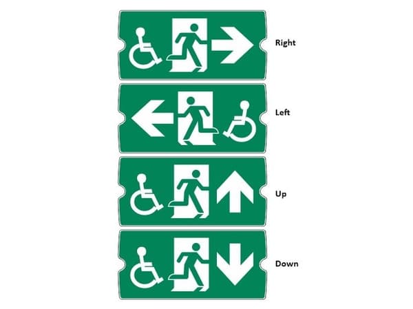 HANDICAP EMERGENCY LIGHT WAYOUT IP65 - 4 st.