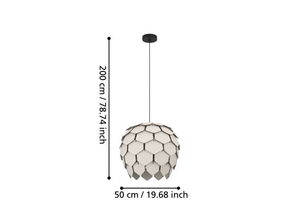 EGLO MATTANZA pendel Ø495 E27 grå