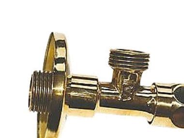 Stopventil poleret messing 1/2" x 1/2" med ø 56 roset