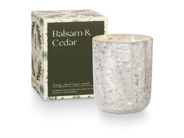 ILLUME Balsam & Cedar crackle duftelys, grønn