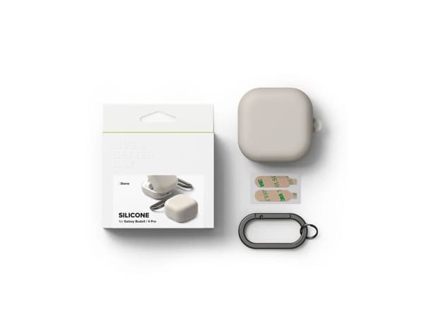 Ringke SILICONE til Samsung Galaxy Buds 4 / 4 Pro, Stone