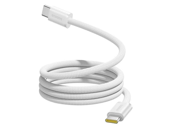 Baseus Dynamic 4 Pro 100W USB-C till USB-C magnetkabel 1 m, vit