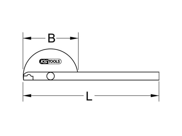 KS Tools 300.0701 3000701 vinkelmätare 180°