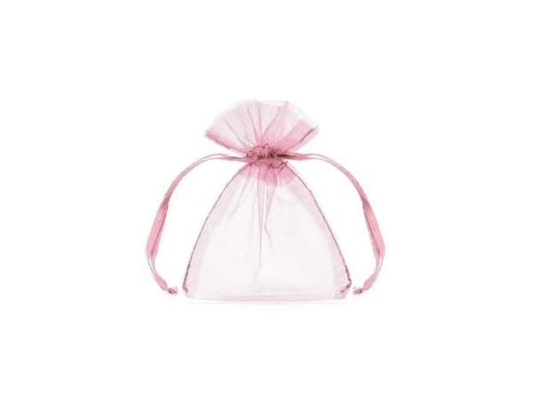 Lyserøde organza poser, 10 stk