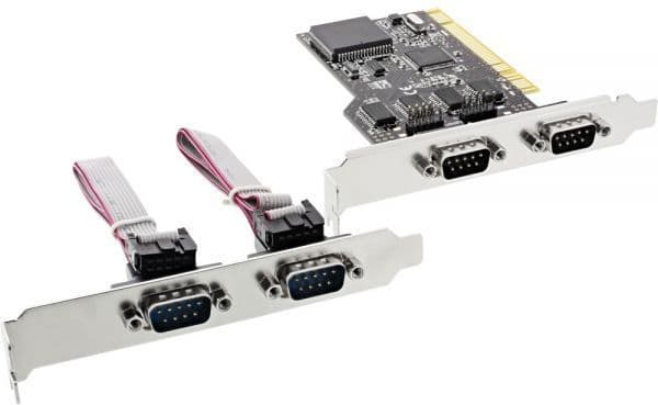 InLine Multi I/O Controller Card - Seriell adapter - PCI - RS-232 - 4 anslutningar (66639I)