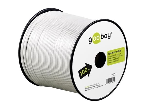 Goobay LSK 2x2.5 - 10m, 10 m, Vit