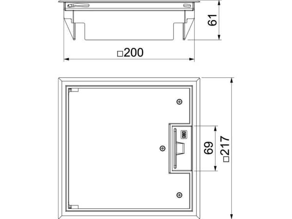 OBO Bettermann GES4 U 9011 apparatinlägg